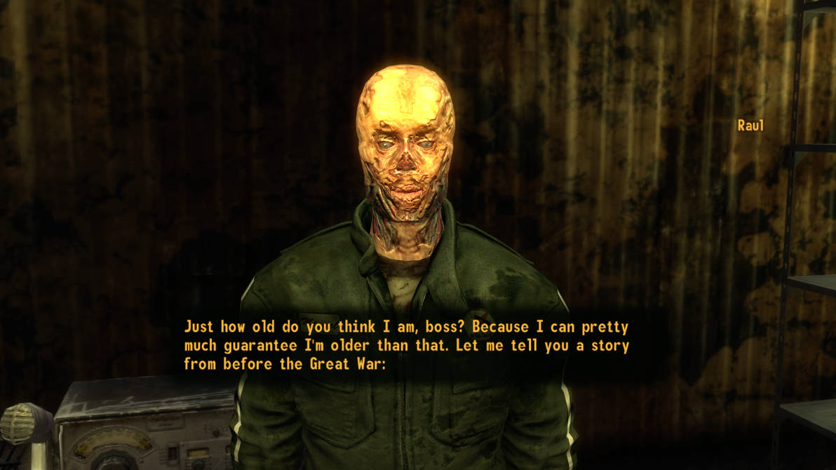 Fallout Raul Fallout NV Raul Tejada, the Ghoul Mechanic by SPARTAN22294 on DeviantArt