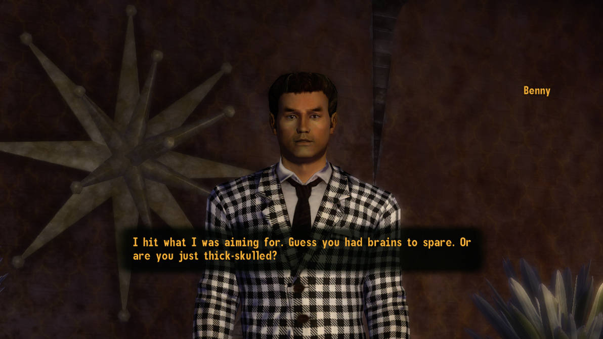 Fallout NV Confronting Benny by SPARTAN22294 on DeviantArt
