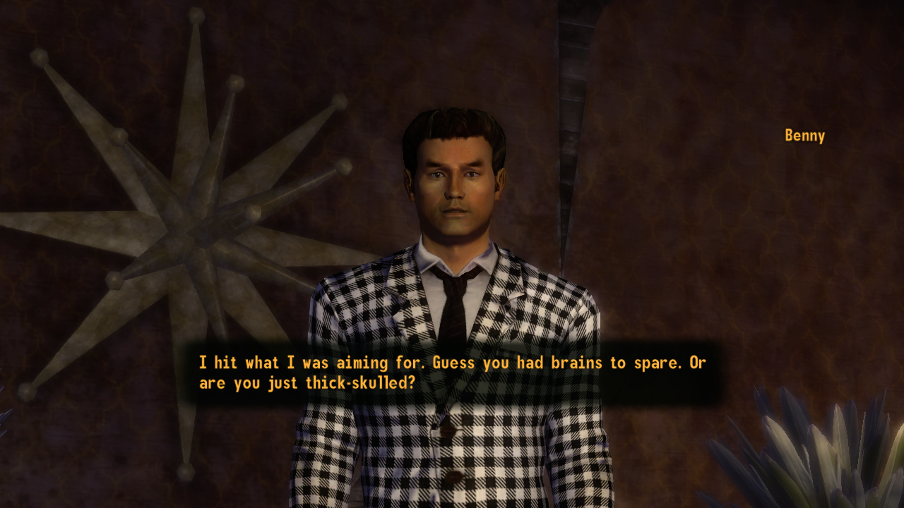 Fallout NV Confronting Benny by SPARTAN22294 on DeviantArt