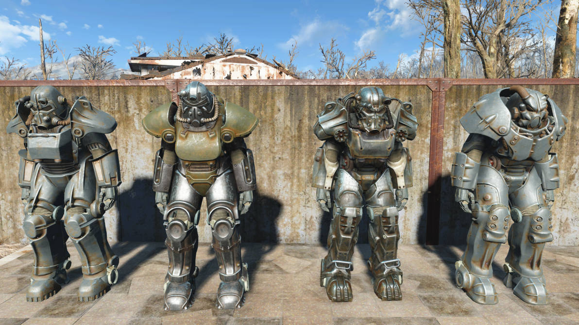 Fallout 4: T-45, T-51, T-60, and X-01 Power Armor