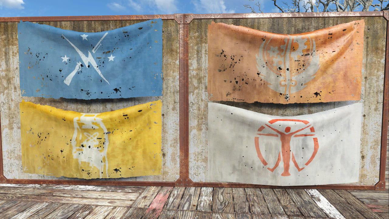Fallout 4 Flags of the four Major Factions by SPARTAN22294 on DeviantArt