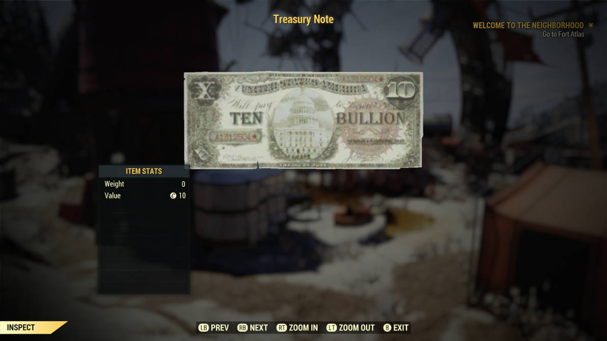 Fallout 76: Treasury Note by SPARTAN22294 on DeviantArt