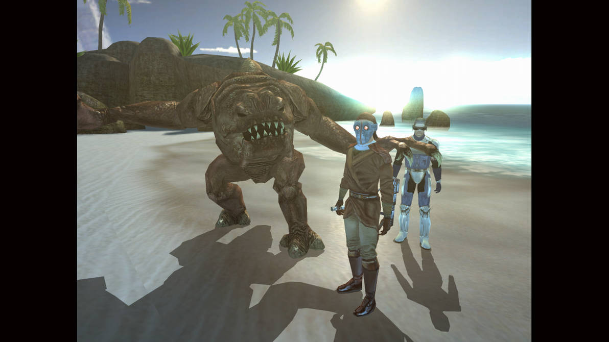 SW KotOR: Selfie with a Young Rancor by SPARTAN22294 on DeviantArt