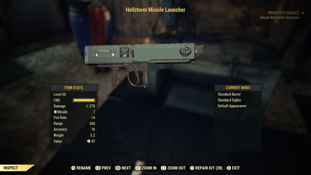 Fallout 76 BoS Hellstorm Missile Launcher by SPARTAN22294 on DeviantArt