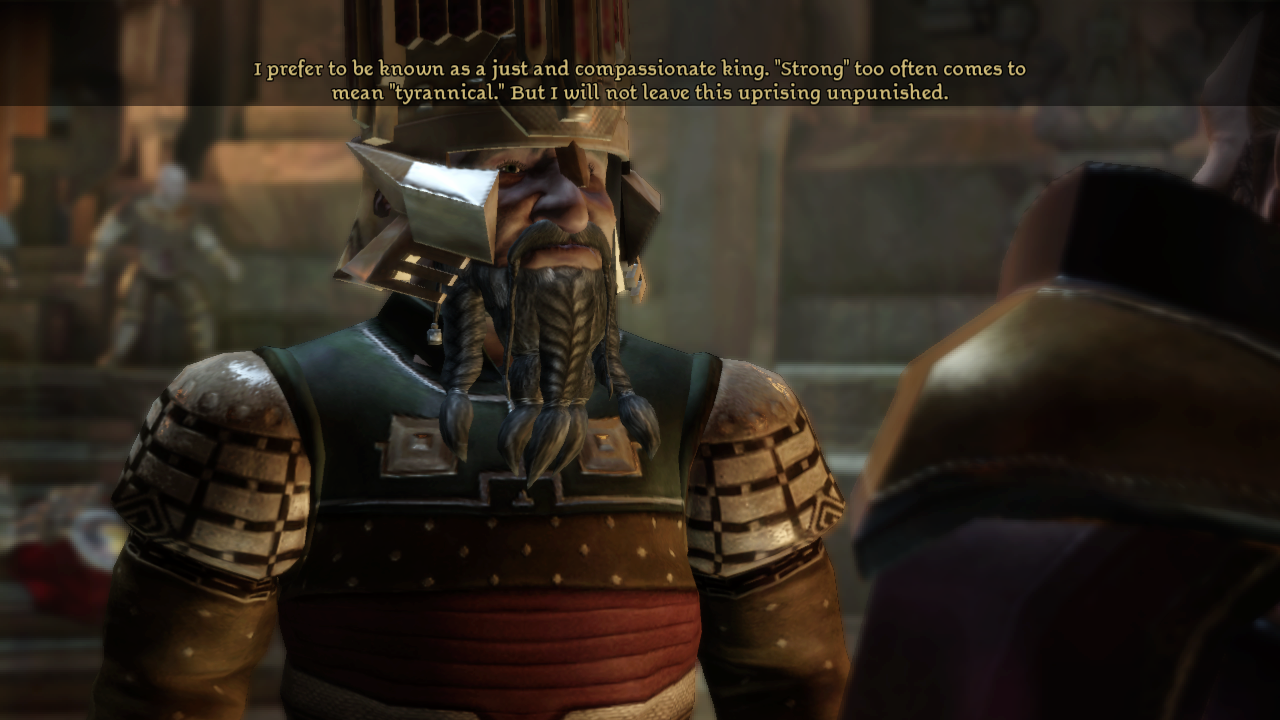 In Dragon Age: Origins, when giving the Dwarven crown to the