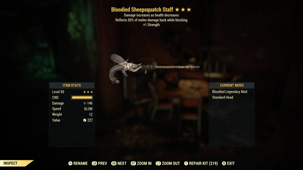 Fallout 76 Sheepsquatch Staff by SPARTAN22294 on DeviantArt