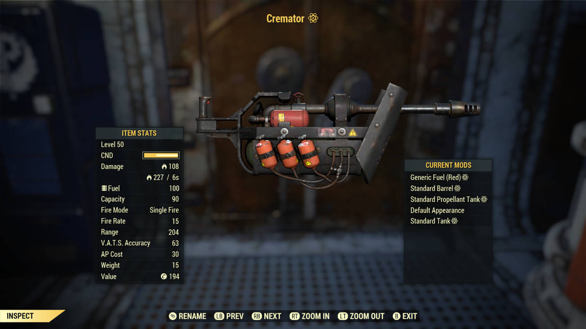 Fallout 76 Cremator by SPARTAN22294 on DeviantArt