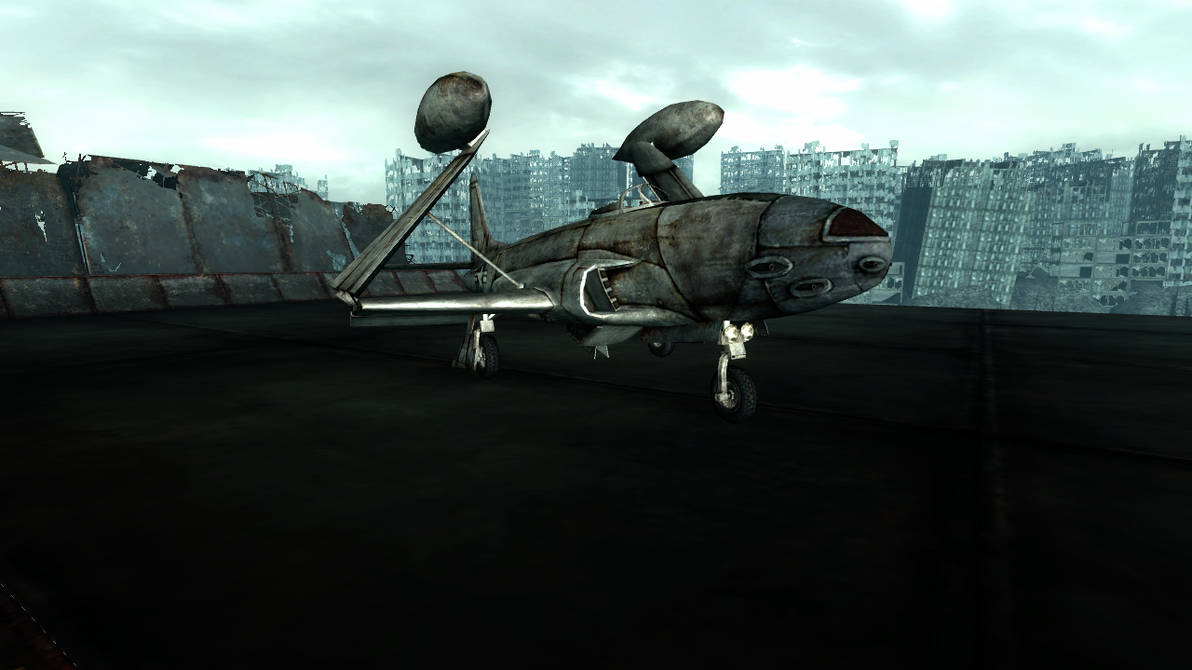 Fallout 3: Fighter Jet on top of Rivet City by SPARTAN22294 on DeviantArt