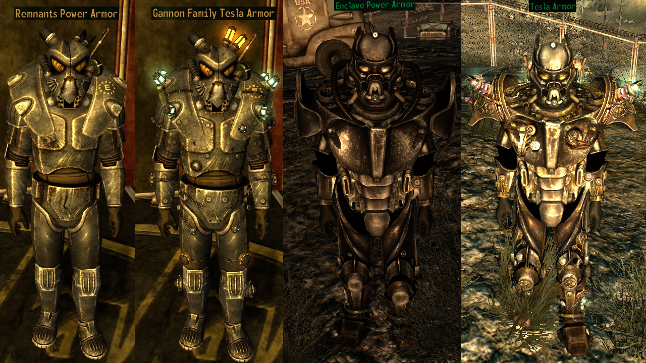 Fo3 and FoNV: Enclave and Tesla Power Armor by SPARTAN22294 on DeviantArt
