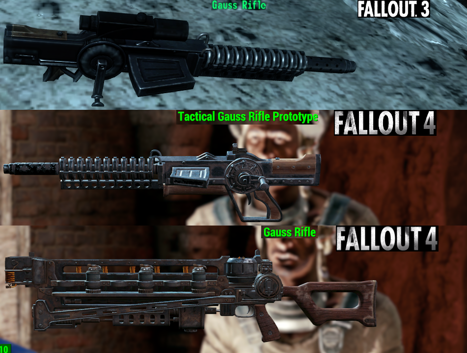 Fallout 3 and Fallout 4: Gauss Rifles by SPARTAN22294 on DeviantArt
