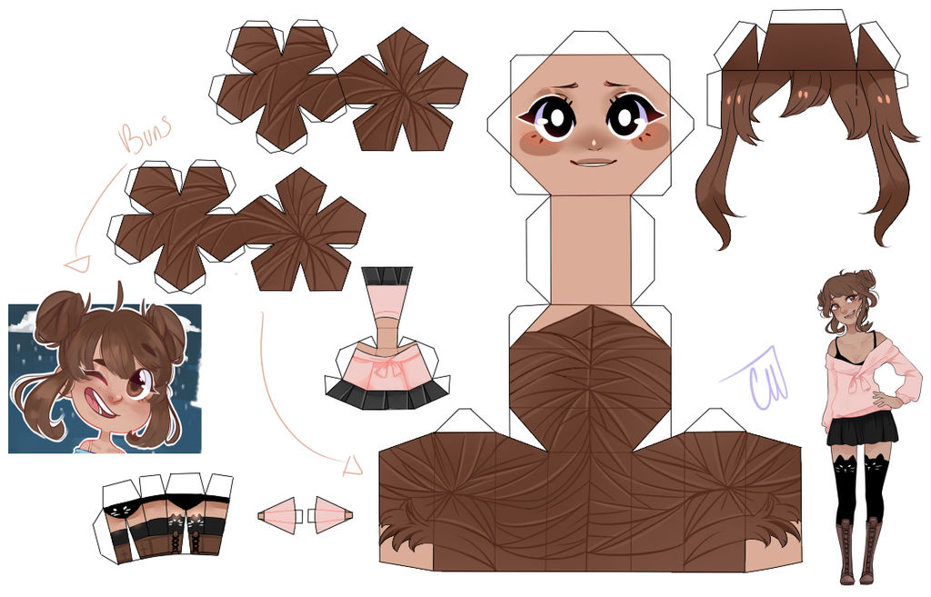 Papercraft -OC Harriette by Celmon on DeviantArt