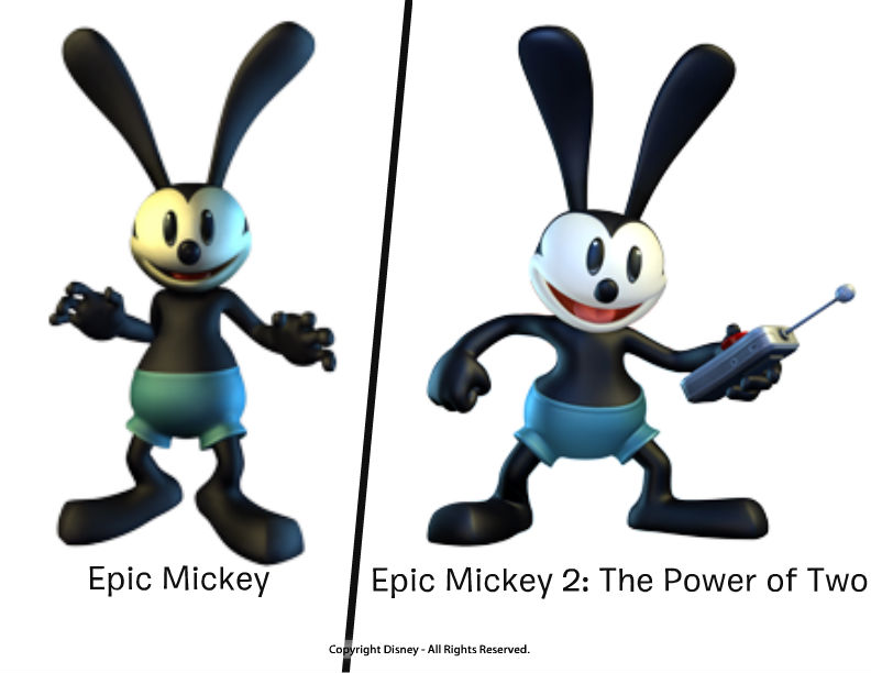 Oswald the Lucky Rabbit Comparision