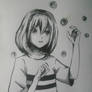 Frisk with soap bubbles