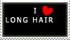 I Love My Long Hair Stamp. by LoomingMoon2night