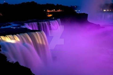 Purple waterfall