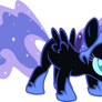 Filly Nightmare Moon Tries Magic - Gift