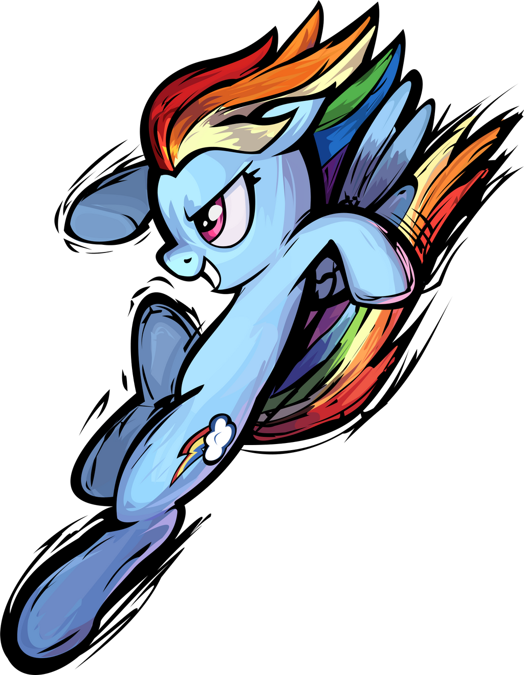 Fighting Is Magic Rainbow Dash Vector