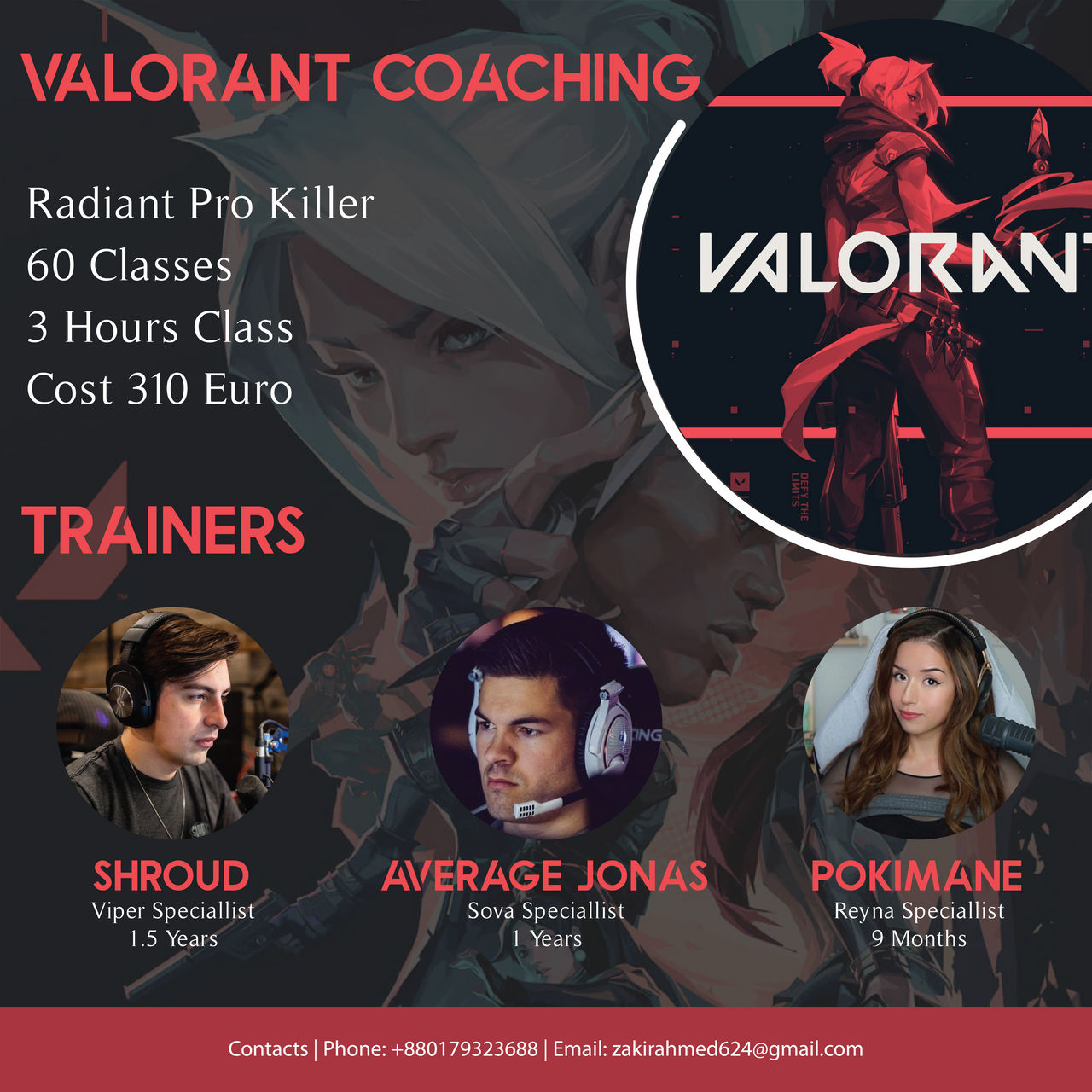 Valorant Coaching Addmission Poster by jihyozak on DeviantArt