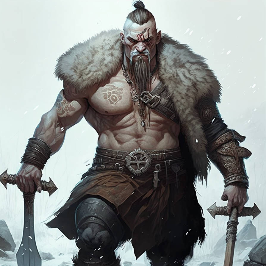 DD fantasy character barbarian goliath wi by TheSmilingOgre on DeviantArt