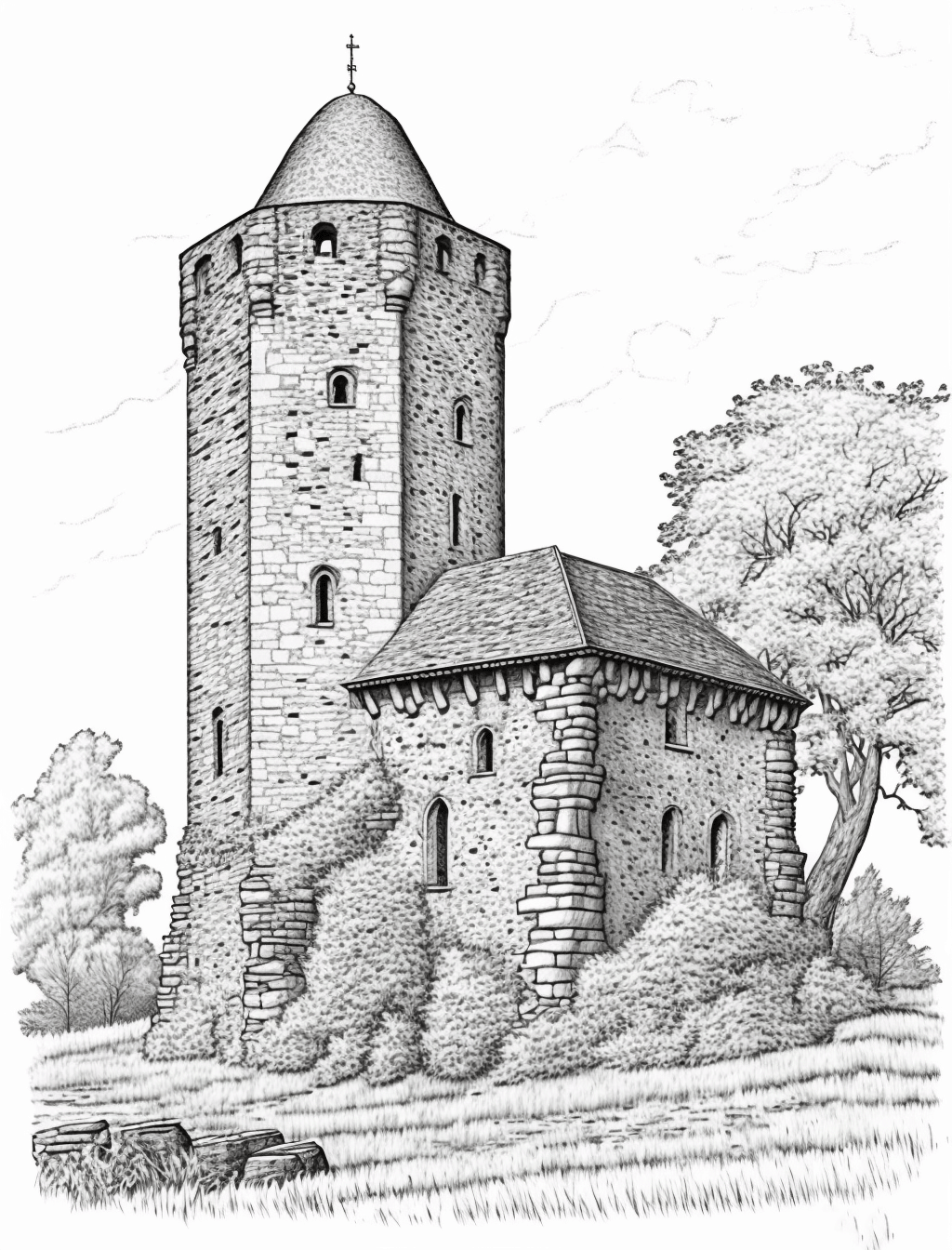 Tower Sketch 3 by TheSmilingOgre on DeviantArt