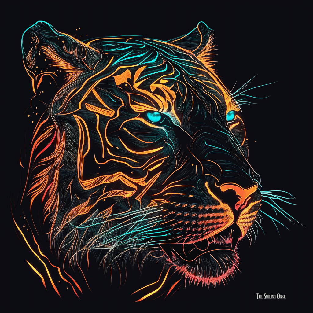 Tiger Line Art | Poster