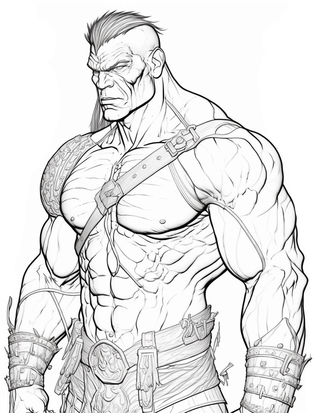 Character Concepts (Line Art) 5 by TheSmilingOgre on DeviantArt