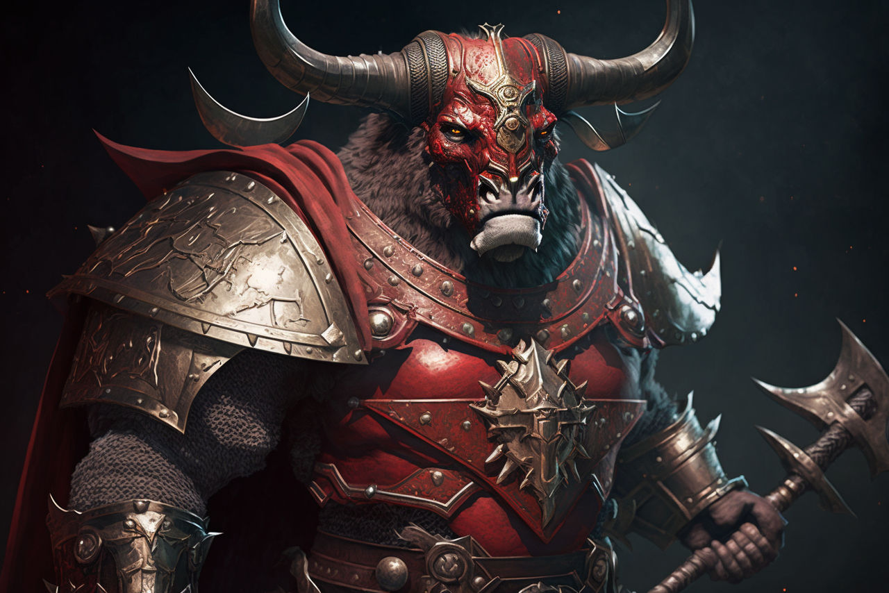 Minotaur Concept 1 by TheSmilingOgre on DeviantArt