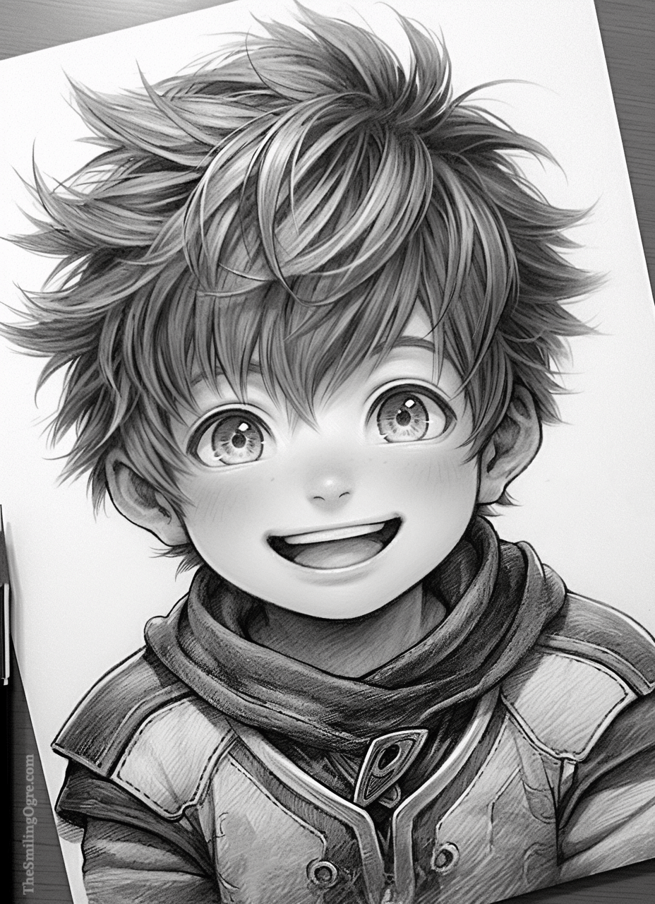 anime sketch by TheSmilingOgre on DeviantArt