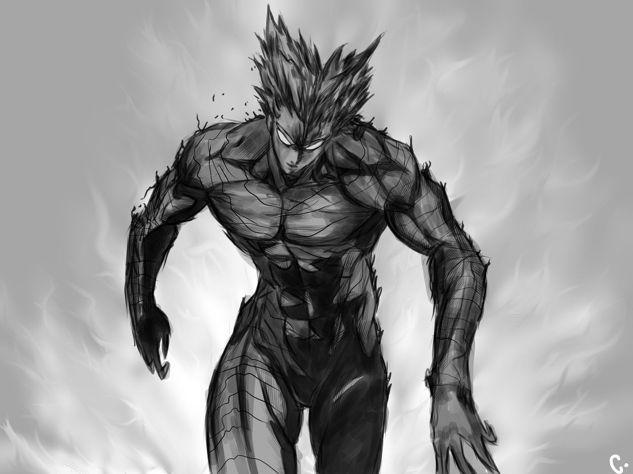 Garou Inflation Garou B/W by UnholyChris on DeviantArt