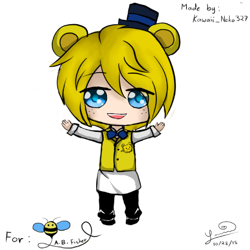 FNAF Anime Characters (Golden Freddy) by MangleFan17 on DeviantArt