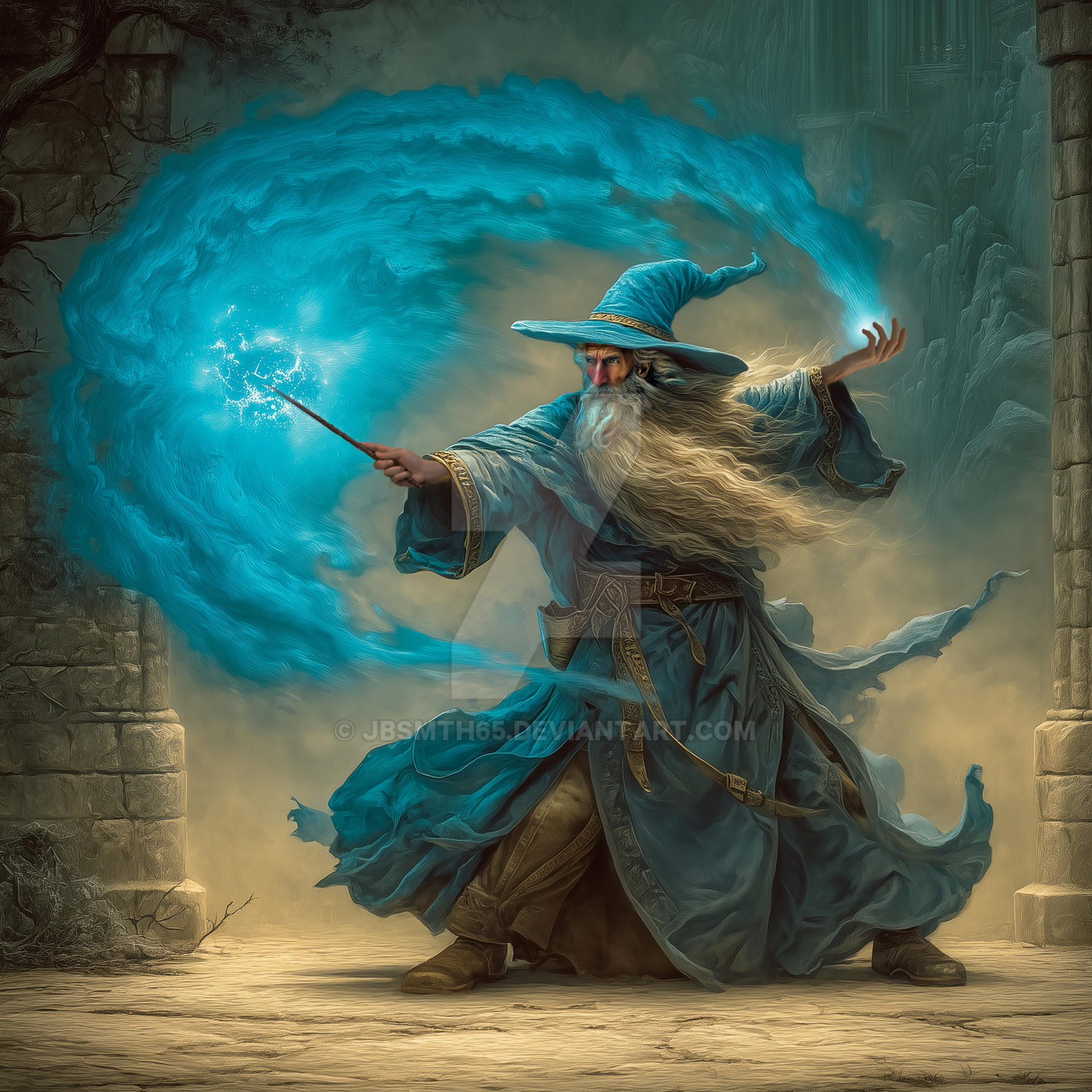 Blue Shadow Wizard Blue Wizard by jbsmth65 on DeviantArt