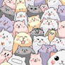 Group of Blob Cats