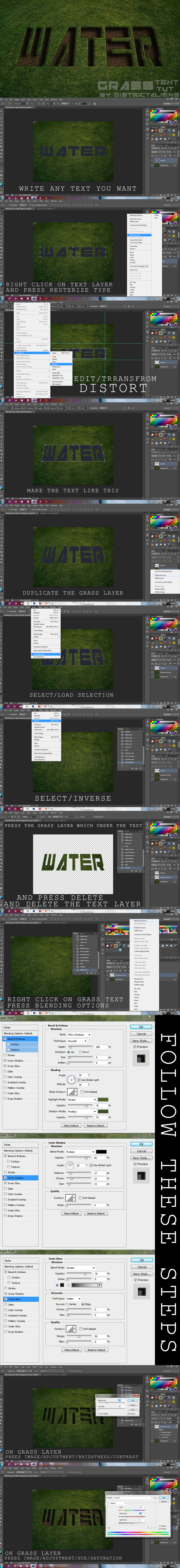 grass text effect tut