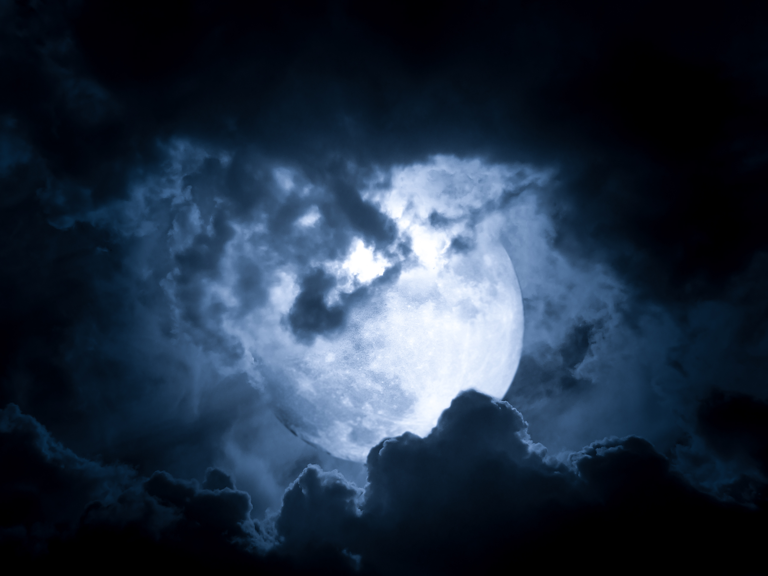 premade cloudy moon