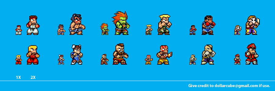 Street Fighter 2 Sprites by dollarcube on DeviantArt