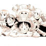 One Piece - Luffy and nakamas