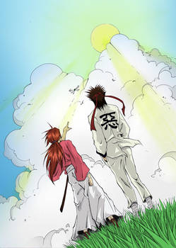 Kenshin and Sanosuke Colored