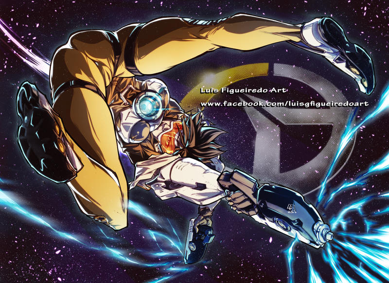 Tracer Deviantart TRACER from OVERWATCH commission by inkartluis on DeviantArt