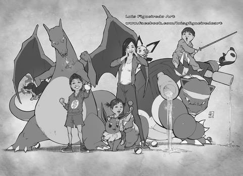 Pokemon Ben Family  Commission