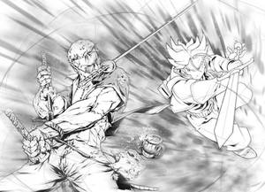 RORONOA ZORO  vs TRUNKS