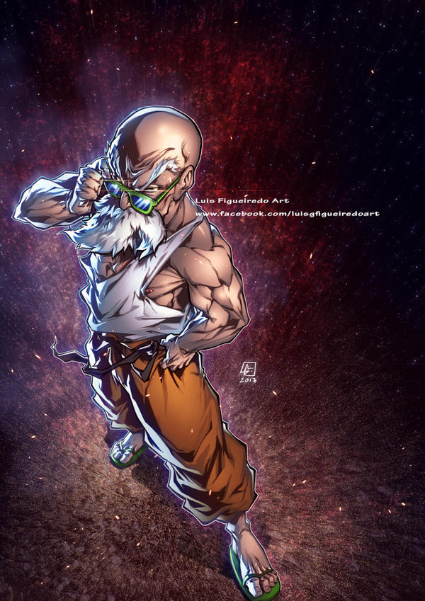 Roided Roshi MASTER ROSHI color by inkartluis on DeviantArt