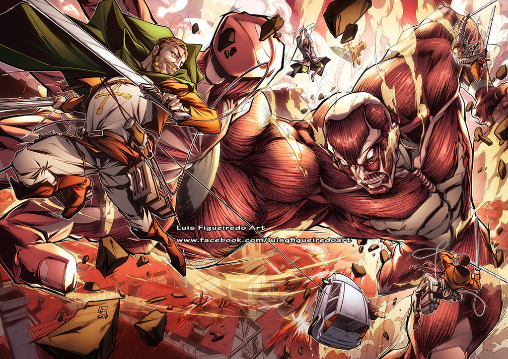 ATTACK ON TITAN Birthday gift Commission color by inkartluis on DeviantArt