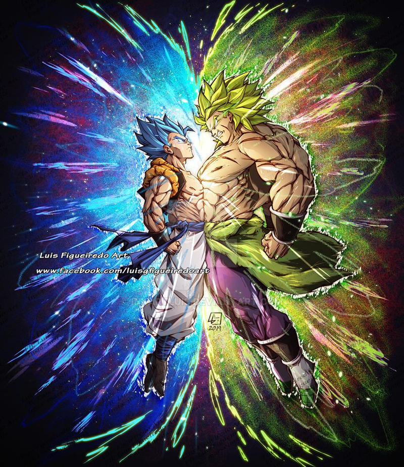 GOGETA BLUE vs BROLY SSJ Commission by inkartluis on DeviantArt