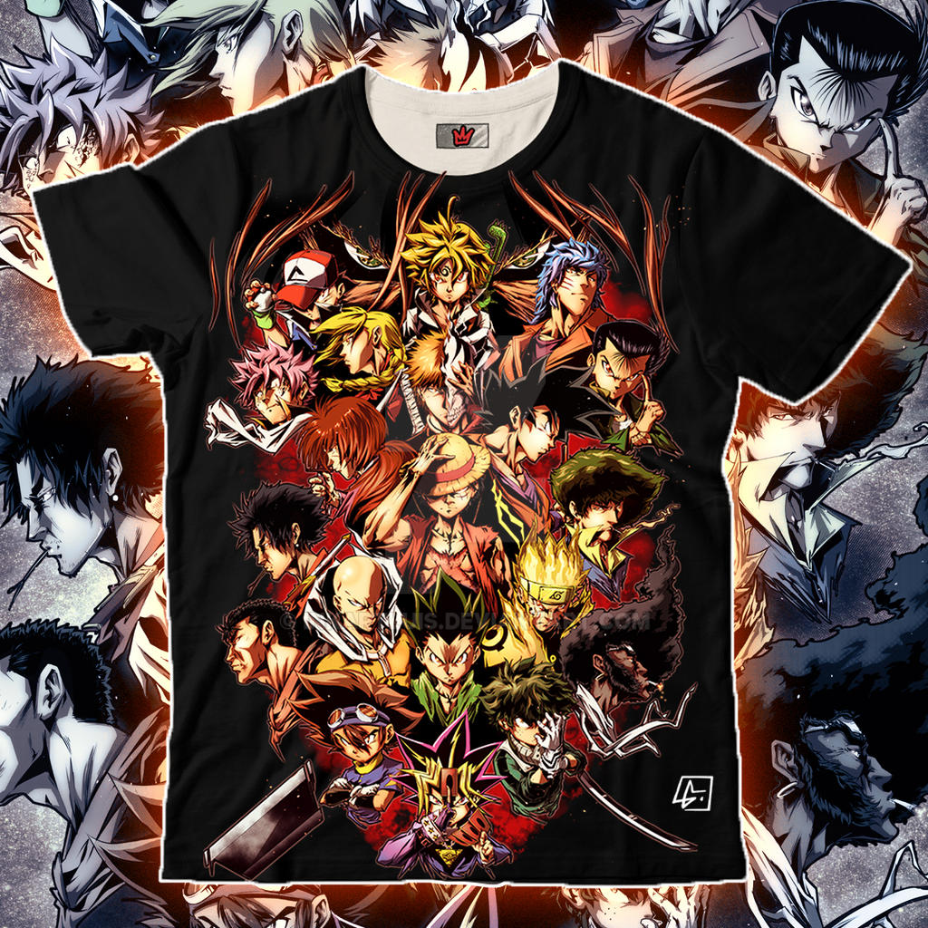 SHIRT DESIGN MY FAV ANIME MAIN CHARACTERS by inkartluis on DeviantArt SHIRT DESIGN MY FAV ANIME MAIN CHARACTERS by inkartluis on DeviantArt