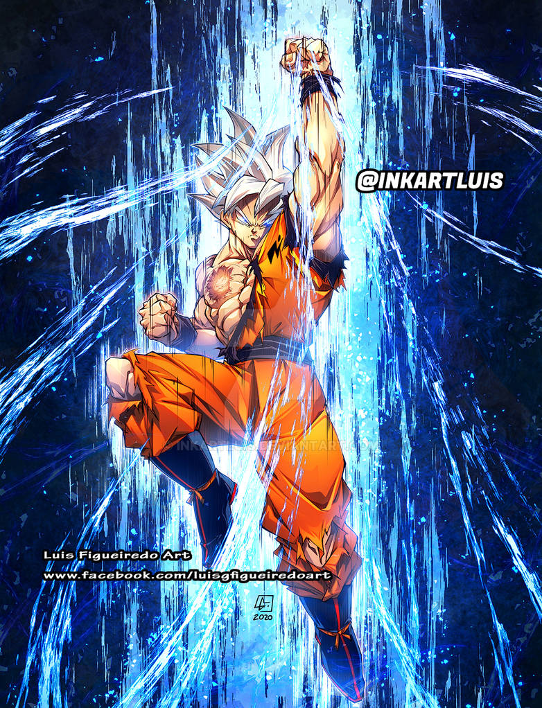 Goku Mastered Ultra Instinct Punch By Inkartluis On Deviantart