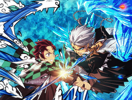 Tanjiro vs Hitsugaya