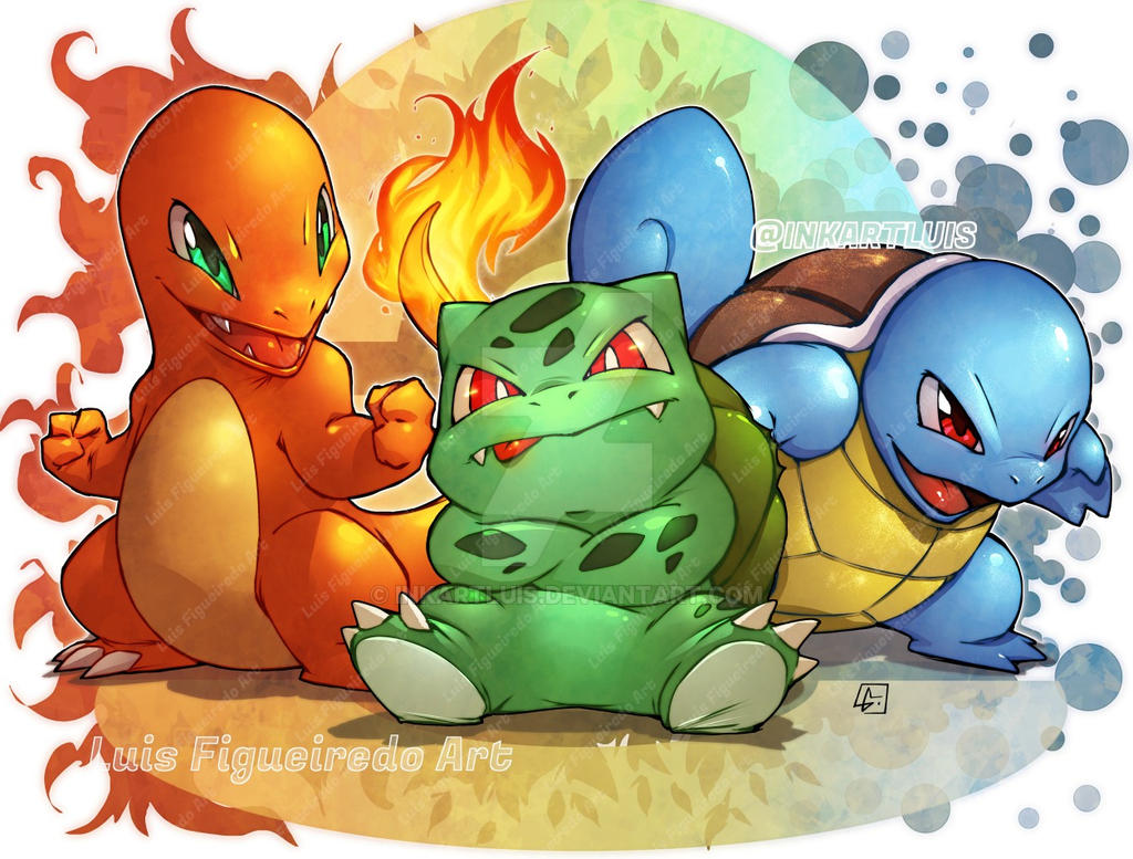 First Starters FIRST STARTERS EVER POKEMON by inkartluis on DeviantArt