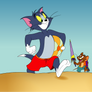 Tom and Jerry on the beach!