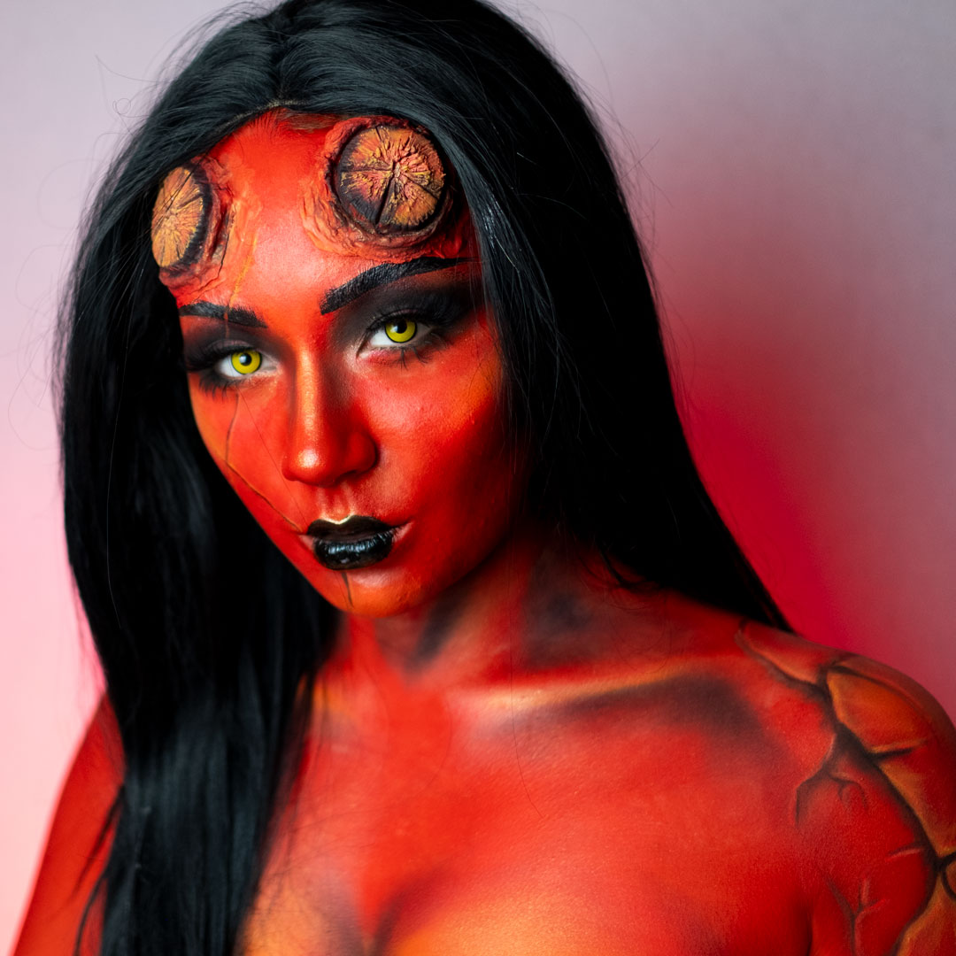 Hellgirl Genderbend Makeup/Body paint by mcroft07 on DeviantArt