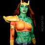 Lyra Savage She Hulk Body paint